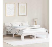 Berkfield Bed Frame With Headboard White 150X200 Cm Solid Pine Wood