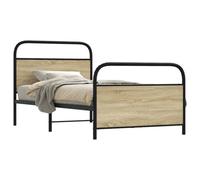 Berkfield Bed Frame Without Mattress 107X203 Cm Sonoma Oak Engineered Wood