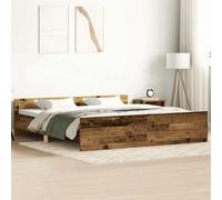 Berkfield Bed Frame Without Mattress Old Wood 160X200Cm Engineered Wood