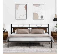 Berkfield Bed Frame Without Mattress Smoked Oak 193X203 Cm Engineered Wood