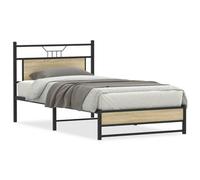 Berkfield Bed Frame Without Mattress Sonoma Oak 107X203 Cm Engineered Wood