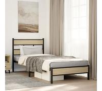 Berkfield Bed Frame Without Mattress Sonoma Oak 107X203 Cm Engineered Wood