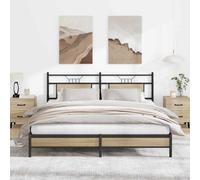 Berkfield Bed Frame Without Mattress Sonoma Oak 183X213 Cm Engineered Wood