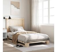 Berkfield Bed Frame Without Mattress With Headboard 100X200 Cm Solid Wood