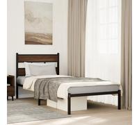 Berkfield Bed Frame Without Mattress With Headboard Brown Oak 80X200 Cm