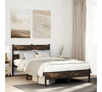 Berkfield Bed Frame Without Mattress With Headboard Sonoma Oak 120X190 Cm Small Double