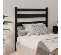 Berkfield Bed Headboard Black 106X4X100 Cm Solid Wood Pine