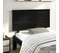 Berkfield Bed Headboard Black 124X6X82.5 Cm Solid Wood Pine
