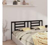 Berkfield Bed Headboard Black 206X4X100 Cm Solid Pine Wood