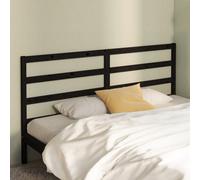 Berkfield Bed Headboard Black 206X4X100 Cm Solid Wood Pine