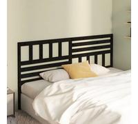 Berkfield Bed Headboard Black 206X4X100 Cm Solid Wood Pine