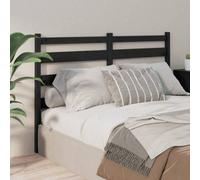 Berkfield Bed Headboard Black 206X4X100 Cm Solid Wood Pine