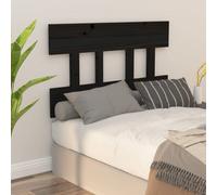 Berkfield Bed Headboard Black 93.5X3X81 Cm Solid Wood Pine