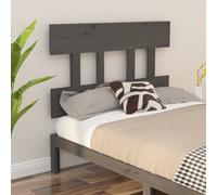 Berkfield Bed Headboard Grey 103.5X3X81 Cm Solid Wood Pine