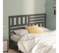 Berkfield Bed Headboard Grey 126X4X100 Cm Solid Wood Pine