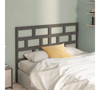 Berkfield Bed Headboard Grey 126X4X100 Cm Solid Wood Pine