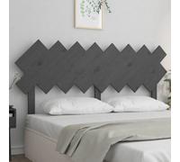 Berkfield Bed Headboard Grey 159.5X3X80.5 Cm Solid Wood Pine