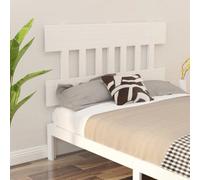 Berkfield Bed Headboard White 123.5X3X81 Cm Solid Wood Pine