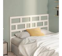 Berkfield Bed Headboard White 126X4X100 Cm Solid Wood Pine