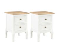 Berkfield Bedside Cabinet 2 Pcs White 35X30X49 Cm Mdf