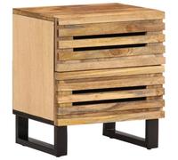 Berkfield Bedside Cabinet 40X34X46 Cm Solid Wood Rough Mango