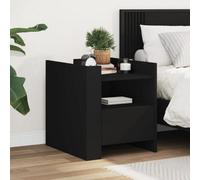 Berkfield Bedside Cabinet Black 45X50X50 Cm Engineered Wood