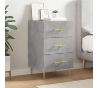 Berkfield Bedside Cabinet Concrete Grey 40X40X66 Cm Engineered Wood