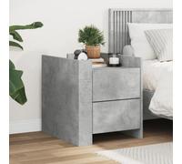 Berkfield Bedside Cabinet Concrete Grey 45X50X50 Cm Engineered Wood