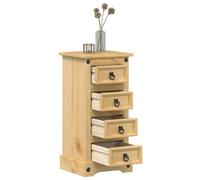 Berkfield Bedside Cabinet Corona 35X32.5X74 Cm Solid Wood Pine