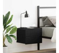 Berkfield Bedside Cabinet In Black Oak - 40 X 30 X 30 Cm - Made From Engineered Wood