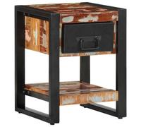 Berkfield Bedside Cabinet Multicolour 35X34X45 Cm Solid Wood Reclaimed