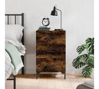 Berkfield Bedside Cabinet Smoked Oak 40X40X66 Cm Engineered Wood