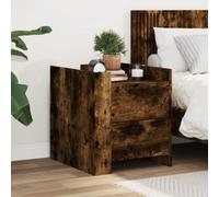 Berkfield Bedside Cabinet Smoked Oak 45X50X50 Cm Engineered Wood