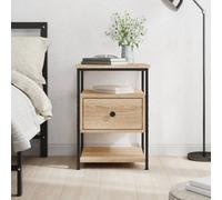 Berkfield Bedside Cabinet Sonoma Oak 40X42X56 Cm Engineered Wood