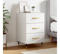 Berkfield Bedside Cabinet White 40X40X66 Cm Engineered Wood