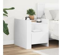 Berkfield Bedside Cabinet White 45X50X50 Cm Engineered Wood