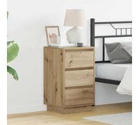 Berkfield Bedside Cabinet With Led Artisan Oak 39X34.5X65 Cm Engineered Wood