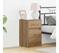 Berkfield Bedside Cabinet With Led Lights Artisan Oak Engineered Wood