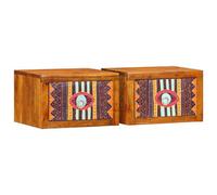 Berkfield Bedside Cabinets 2 Pcs 35X30X22 Cm Solid Wood Acacia
