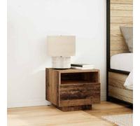 Berkfield Bedside Cabinets With Led Lights 2 Pcs Old Wood 40X39X37 Cm