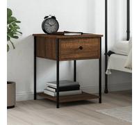 Berkfield Bedside Table Brown Oak 44X45X58 Cm Engineered Wood