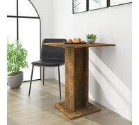 Berkfield Bistro Table Smoked Oak 60X60X75 Cm Engineered Wood