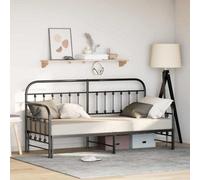 Berkfield Black Daybed Frame With Trundle, 75X190 Cm, Steel