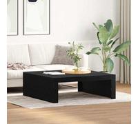 Berkfield Black Oak Coffee Table - 100 X 100 X 35 Cm, Made From Quality Engineered Wood