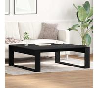 Berkfield Black Oak Coffee Table - 100X100X35 Cm Made From Engineered Wood