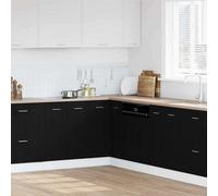 Berkfield Black Oak Corner Bottom Cabinet - 75.5 X 75.5 X 81.5 Cm, Made From Engineered Wood