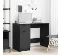 Berkfield Black Oak Desk - 100X50X75 Cm - Made Of Engineered Wood