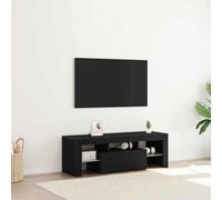 Berkfield Black Oak Tv Cabinet With Led Lights, 120X35X40 Cm