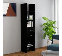 Berkfield Book Cabinet Black 40X35X180 Cm Engineered Wood