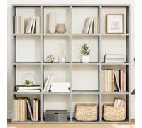 Berkfield Book Cabinet Concrete Grey 137.5X29X137.5 Cm Engineered Wood
